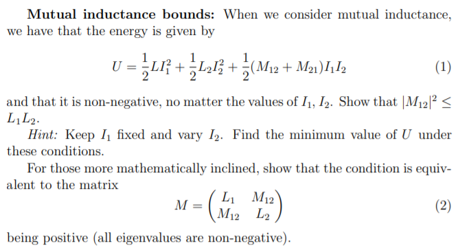 Solved Mutual Inductance Bounds: When We Consider Mutual | Chegg.com