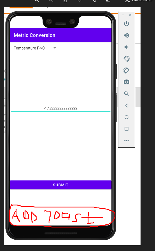 Solved Create an android application that converts selected | Chegg.com