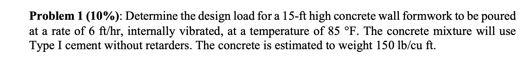 Solved Problem 1 (10%): Determine the design load for a | Chegg.com