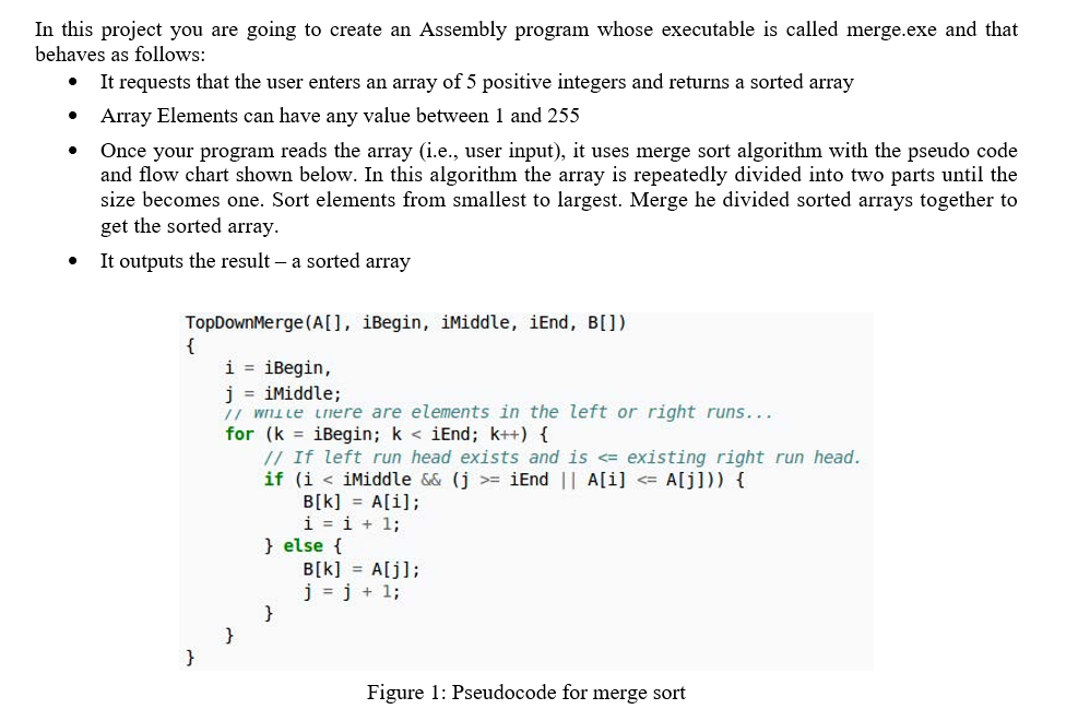 Solved In this project you are going to create an Assembly | Chegg.com