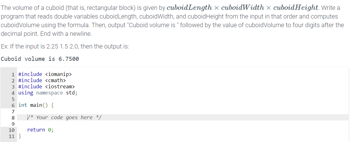 Solved The volume of a cuboid (that is, rectangular block) | Chegg.com