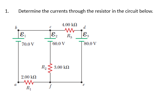 Solved Determine the currents through the resistor in the | Chegg.com