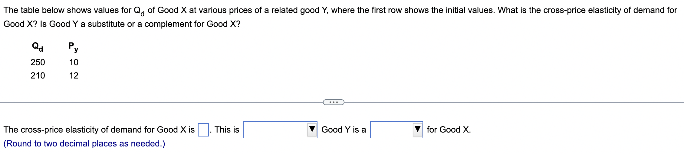 Solved The table below shows values for Qd of Good X at | Chegg.com