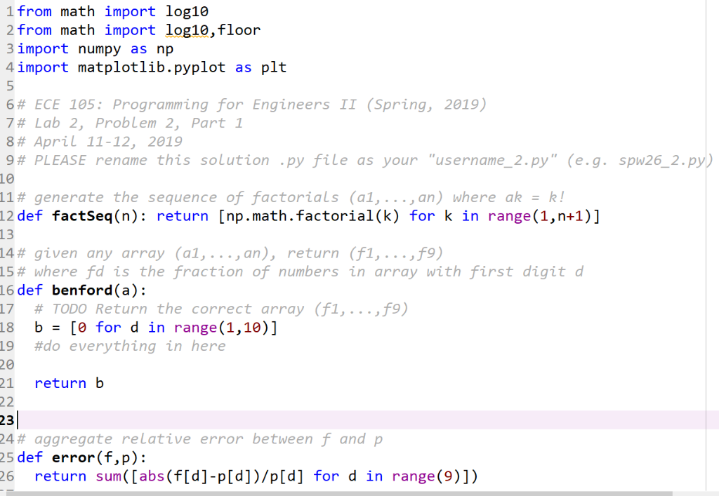 Solved Python, given a code in class i just need help with | Chegg.com