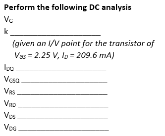 Solved Given the Common Source Amplifier shown in Figure 1 | Chegg.com