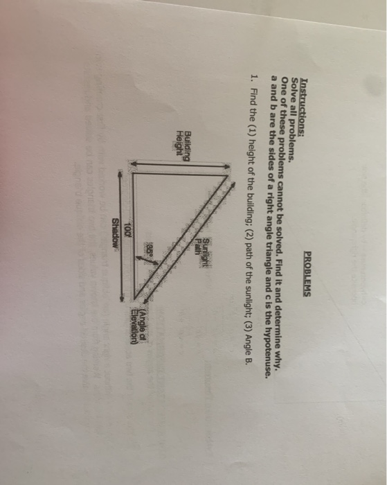 Solved PROBLEMS Instructions Solve all problems. One of | Chegg.com