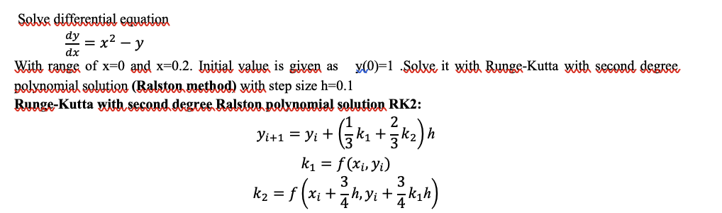 Solve Differential Equation Dxdyx2−y With Range Of 8878