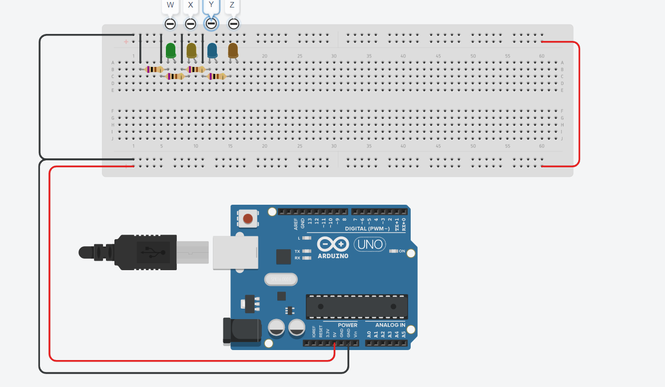 Solved Program the virtual Arduino to provide a full 4-bit | Chegg.com