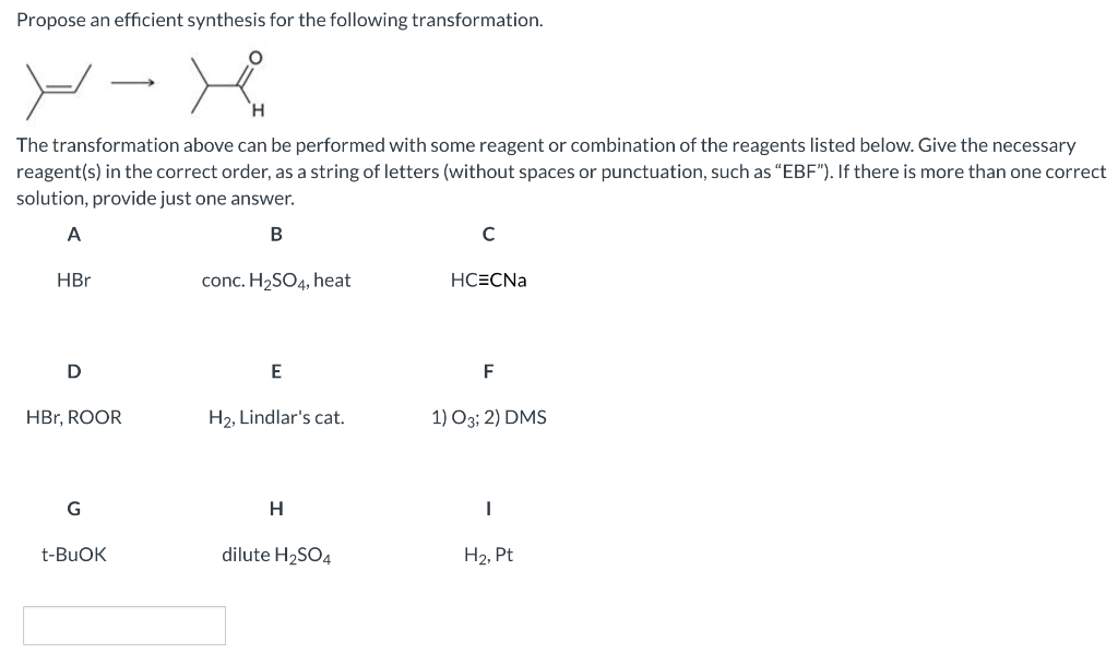 Solved Identify The Reagents To Be Used In The Following Chegg Com