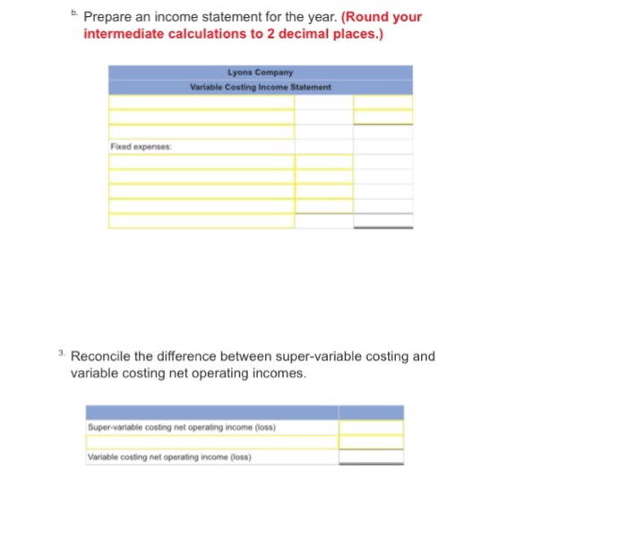 Solved Exercise 6A-2 Super Variable Costing and Variable | Chegg.com
