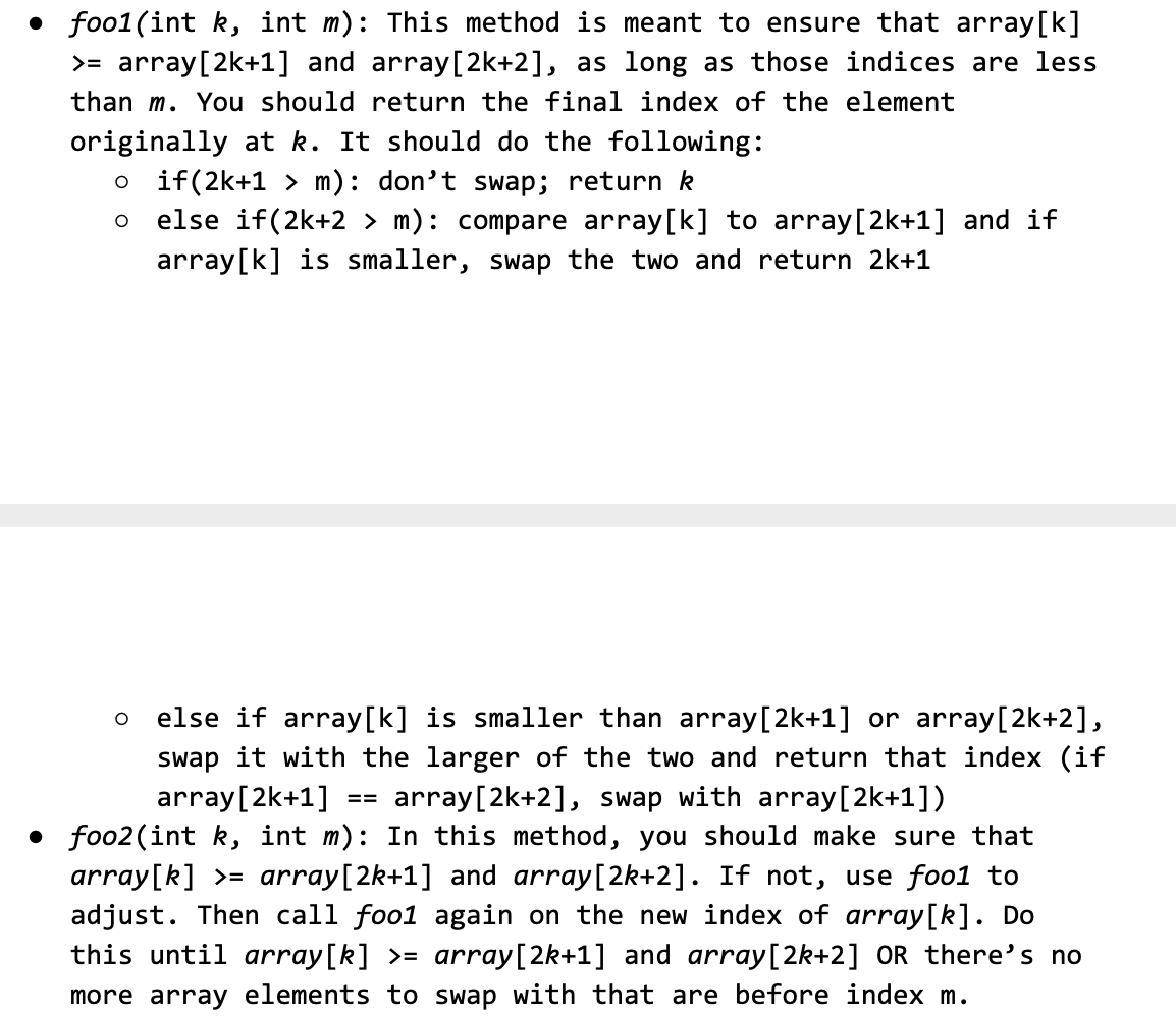 Solved THE STARTER CODE FOR THE METHODS IS PROVIDED!!! i | Chegg.com