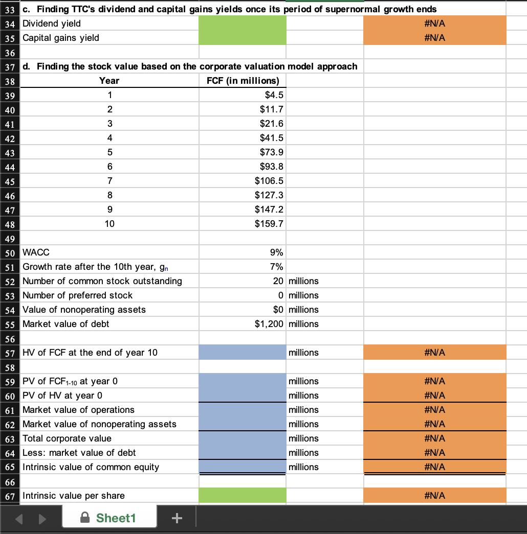 PLEASE HELP PARTS A-D, WITH FORMULAS, WILL UPVOTE!A: | Chegg.com