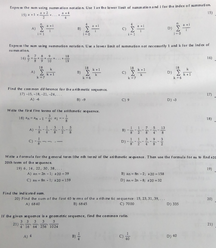 Solved Express the sum using summation notation Use 1 as the | Chegg.com