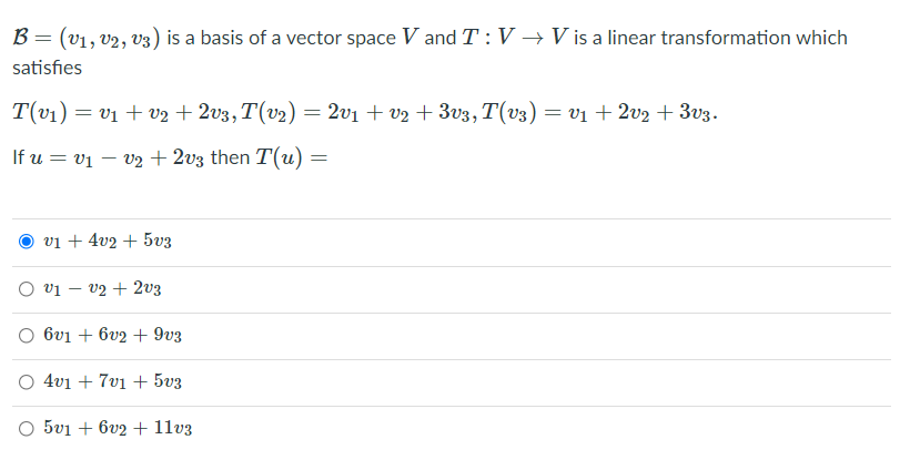 Solved B= (v1, V2, V3) Is A Basis Of A Vector Space V And | Chegg.com