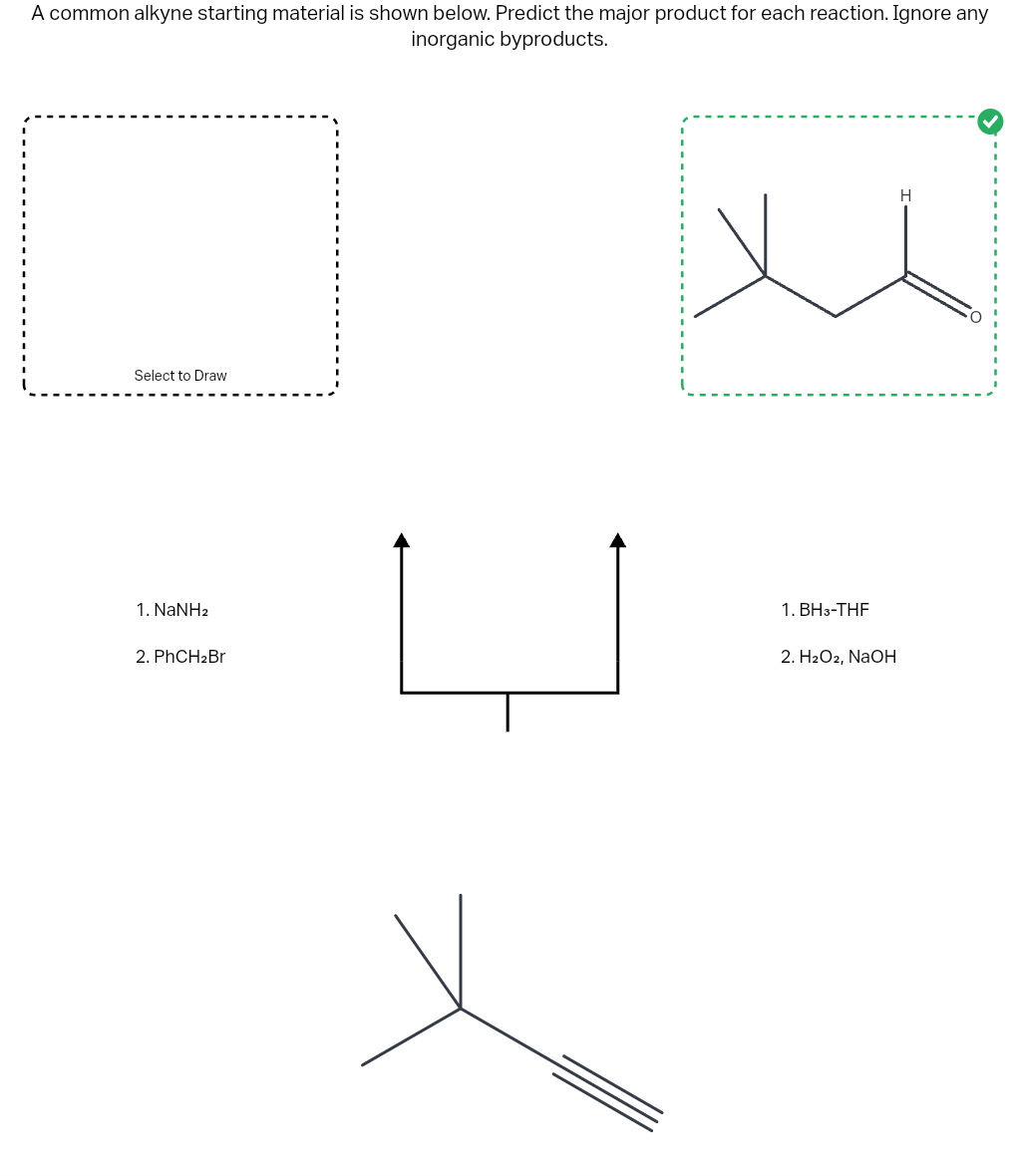 Solved A common alkyne starting material is shown below.