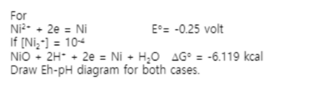 Solved For Ni2++2e=Ni If | Chegg.com