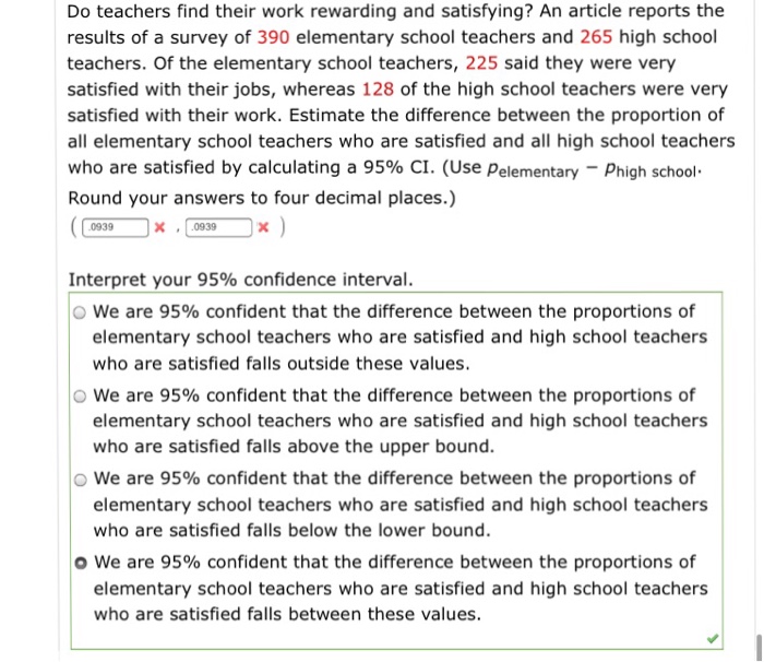 Solved Do teachers find their work rewarding and satisfying?