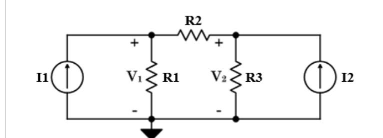 Solved R1= 11Ω, R2= 22Ω, R3= 79Ω, I1= 14A, I2= 40A, | Chegg.com