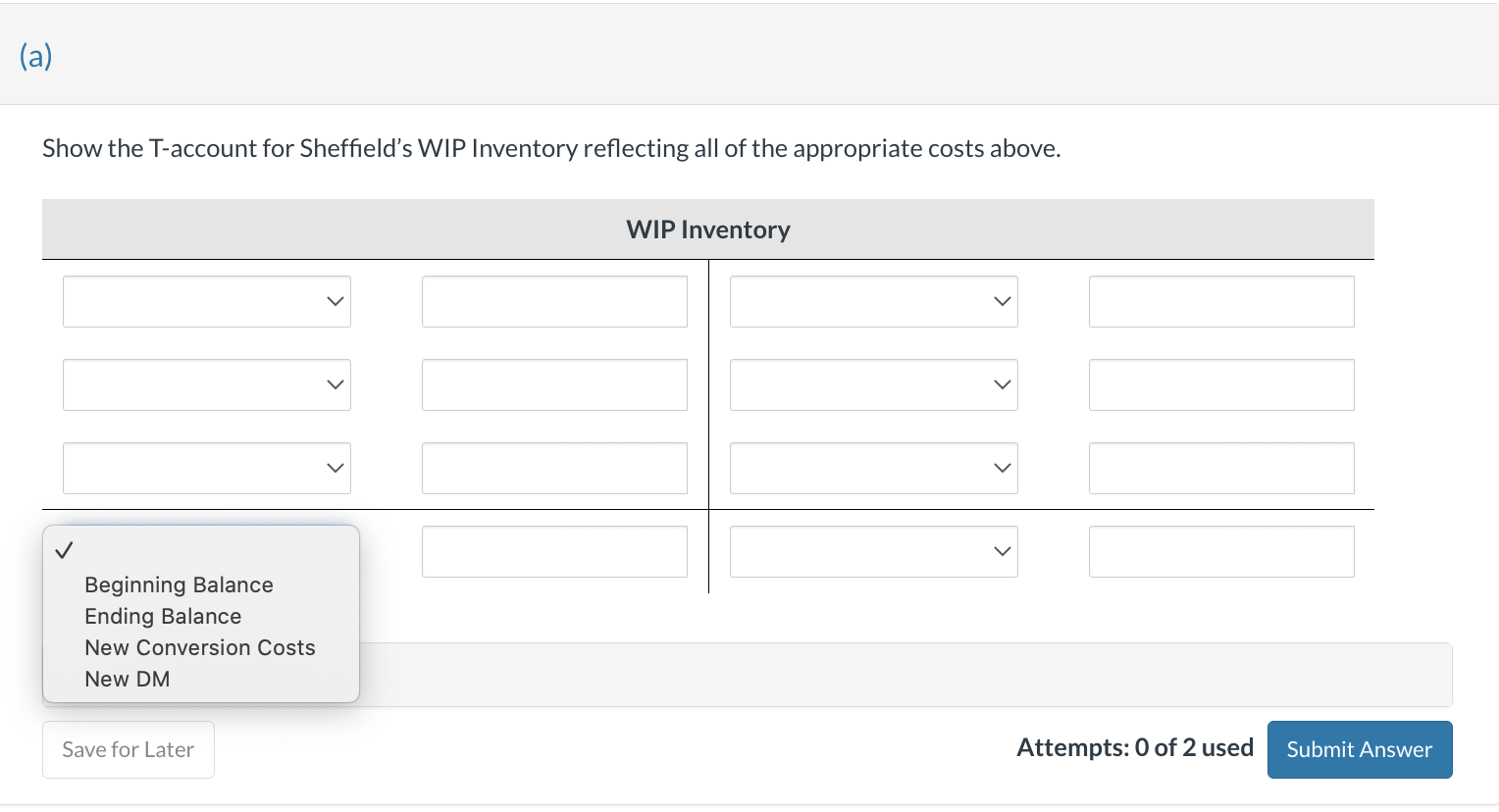 Solved The processing department at Sheffield Corporation | Chegg.com