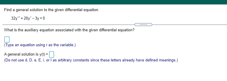 Solved Find a general solution to the given differential | Chegg.com