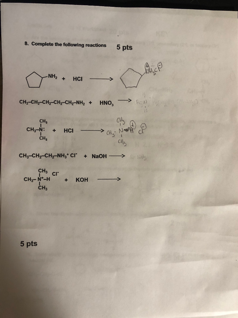 Solved Complete The Following Reactions. I Think I Have The | Chegg.com