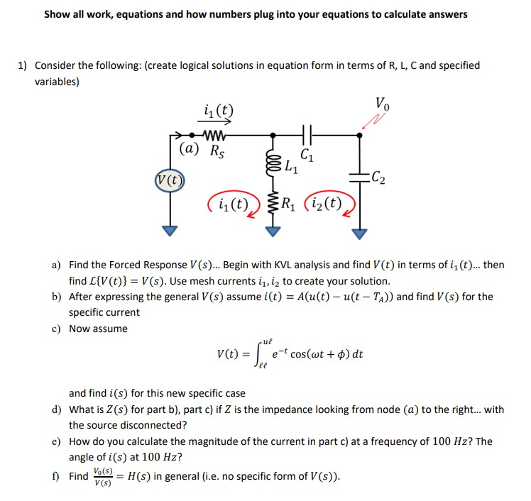 Solved For The Integral Part C Ll Means Lower Limit And Chegg Com