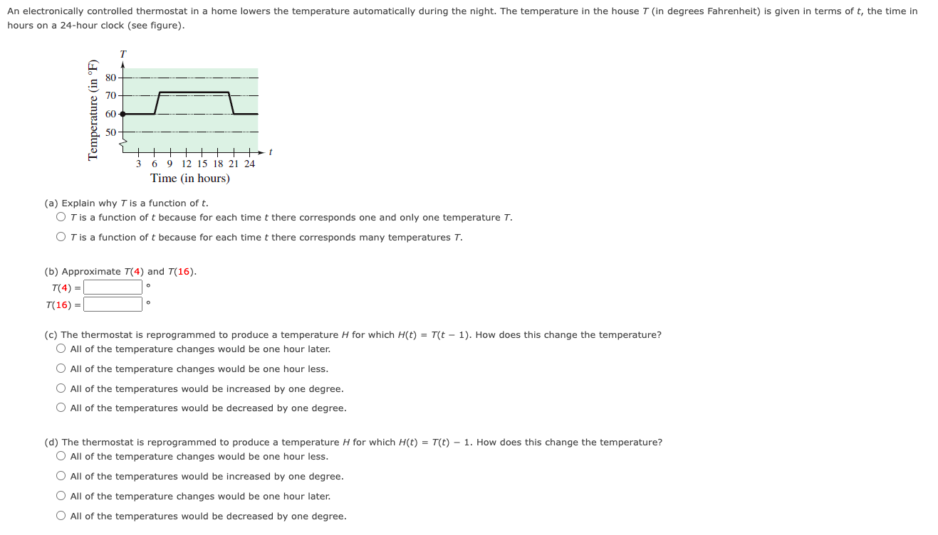 Solved An electronically controlled thermostat in a home Chegg