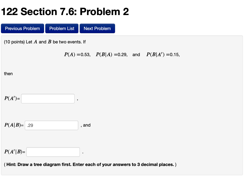 Solved 122 Section 7.6: Problem 2 Previous Problem Problem | Chegg.com