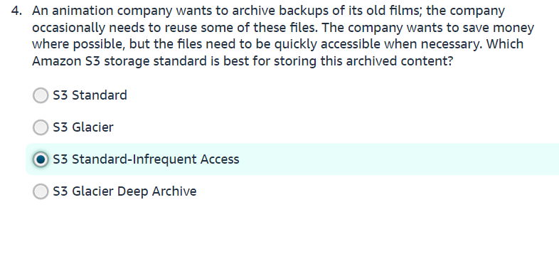 Solved An animation company wants to archive backups of its | Chegg.com