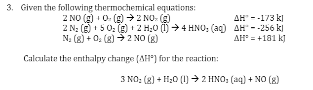 Solved 3. Given the following thermochemical equations: | Chegg.com