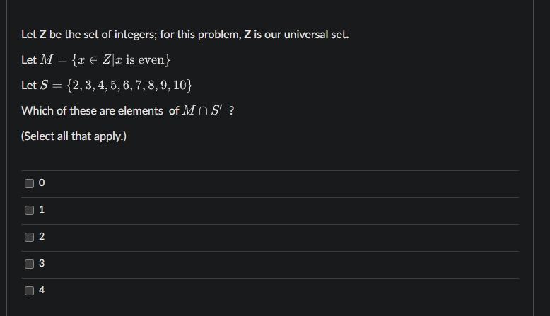 Solved Let Z be the set of integers; for this problem, Z is | Chegg.com