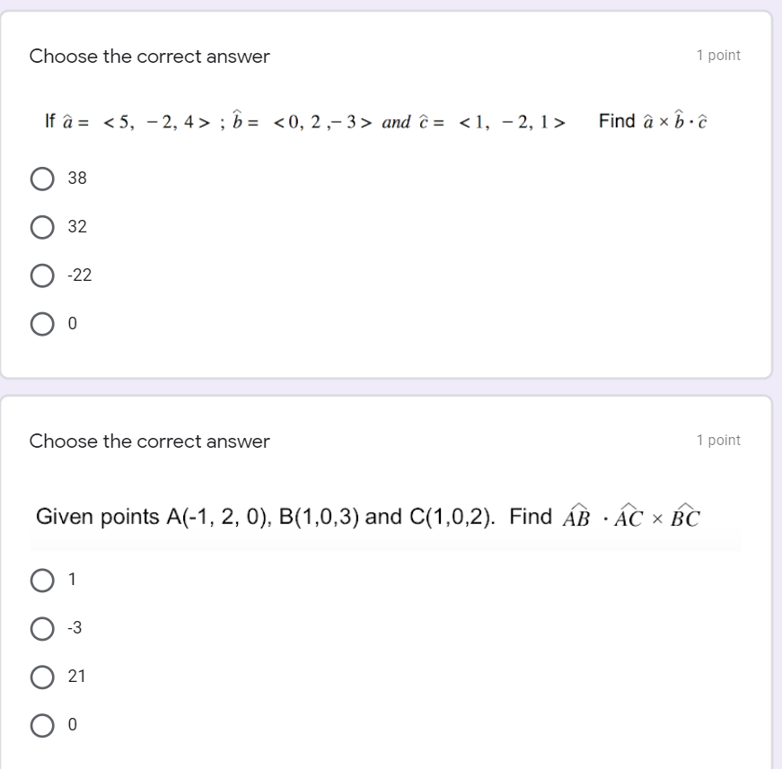 Solved Choose The Correct Answer 1 Point If â