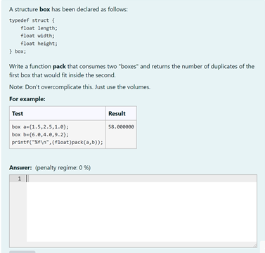 Solved A structure box has been declared as follows: typedef | Chegg.com