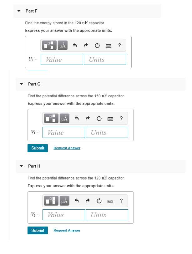 Solved Item 5 Part A For the capacitor network shown in | Chegg.com