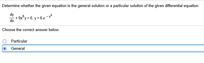 Solved Determine Whether The Given Equation Is The General Chegg Solved Determine Whether The Given Equation Is The General Chegg