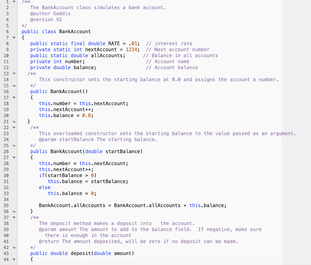 Solved This program demonstrates the BankAccount class. * | Chegg.com