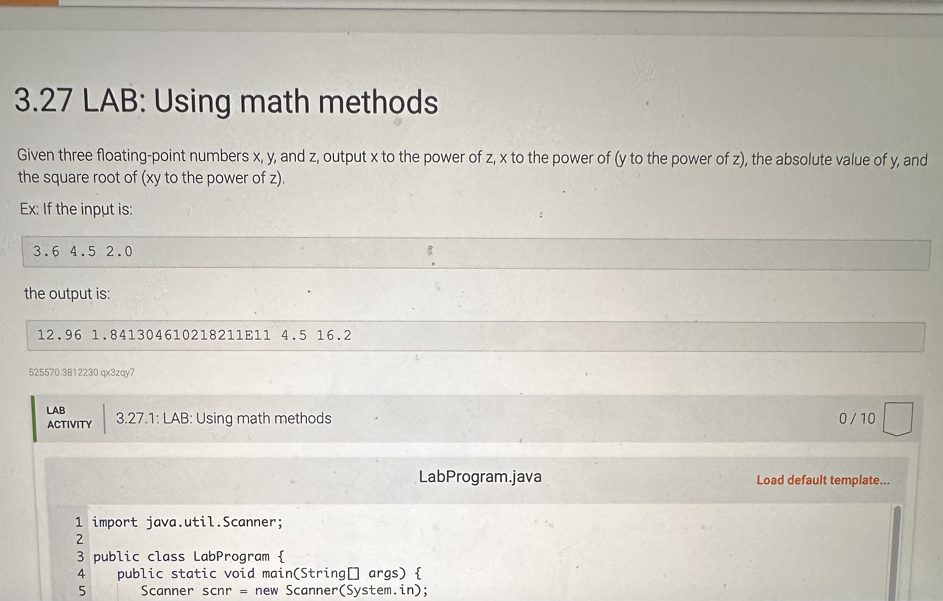 Solved Need Help Coding This Lab In JAVA, I’ve Searched | Chegg.com