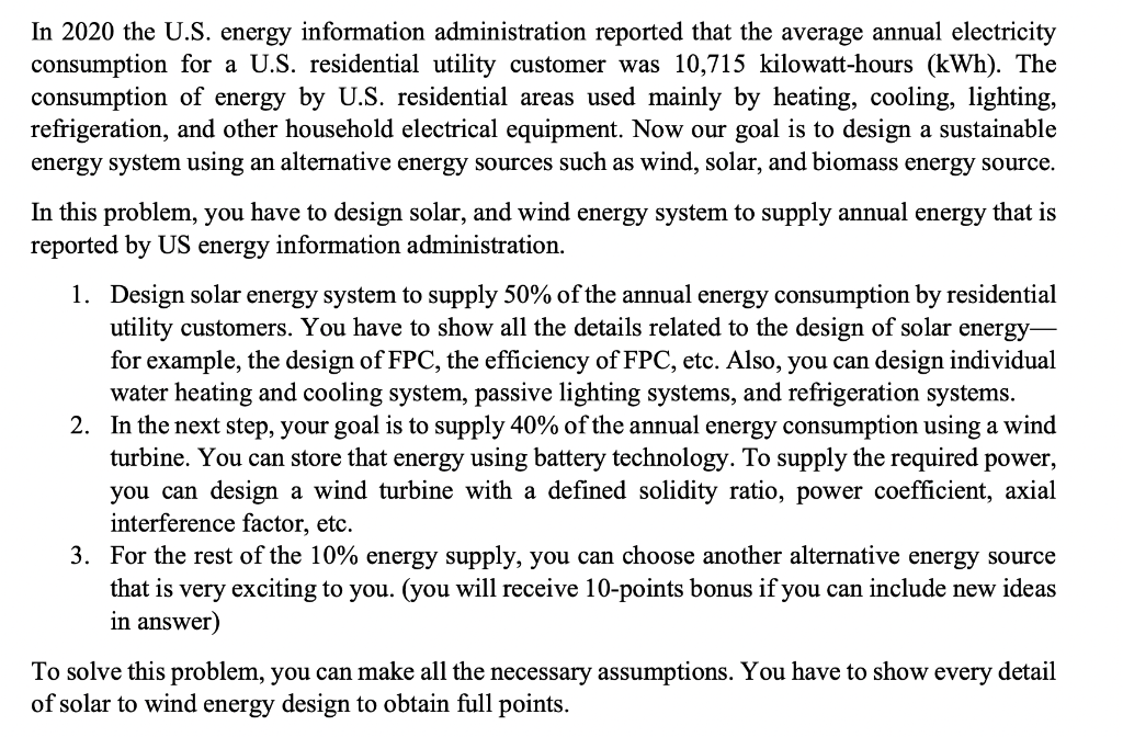 In 2020 the U.S. energy information administration | Chegg.com