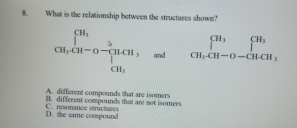 Solved 8. What is the relationship between the structures | Chegg.com
