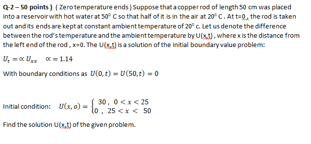 Solved Q 2 50 Points Zero Temperature Ends Suppose Tha Chegg Com