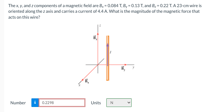 Solved The x, y, and z components of a magnetic field are Bx | Chegg.com
