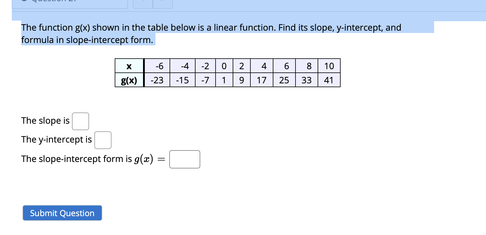 Solved The function h(x) shown in the table below is a | Chegg.com