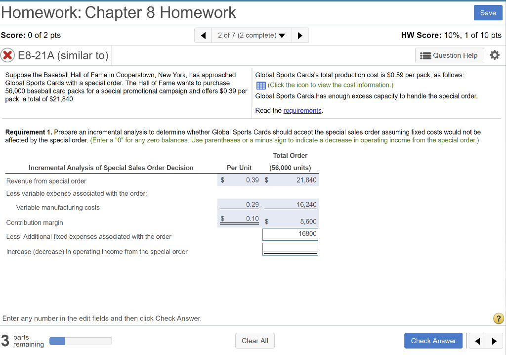 Solved Homework: Chapter 8 Homework Save Score: 0 of 2 pts 2 | Chegg.com