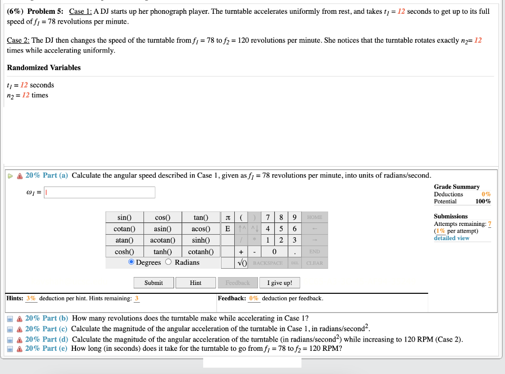 Solved (6\%) Problem 5: Case 1: A DJ starts up her | Chegg.com