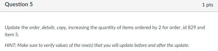 Solved Question 3 1 pts Using two CREATE TABLE statements, | Chegg.com