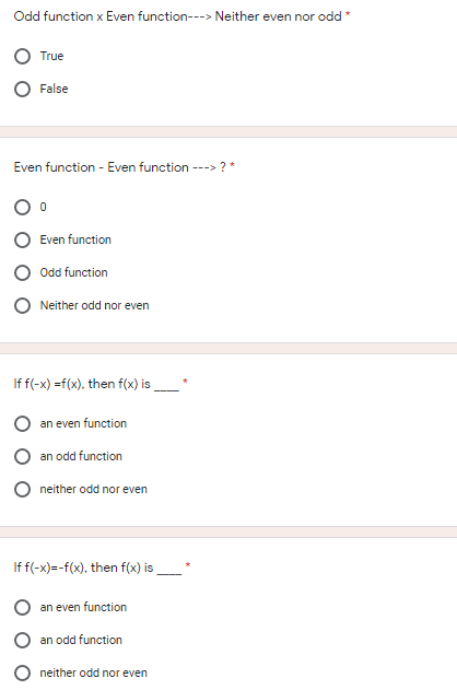 Solved Odd function x Even function---> Neither even nor odd | Chegg.com