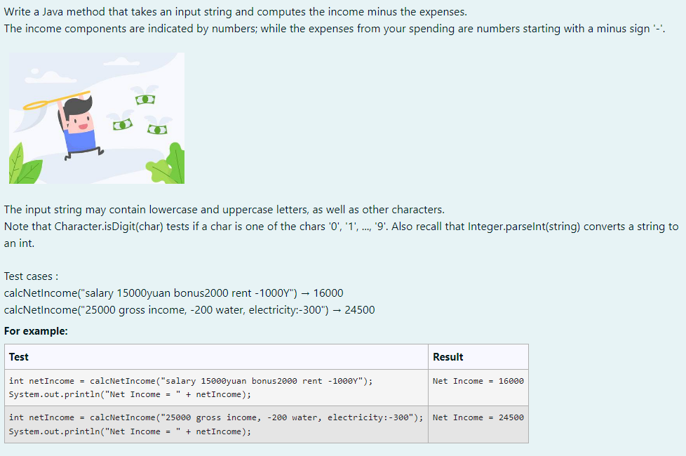 Write a Java method that takes an input string and | Chegg.com