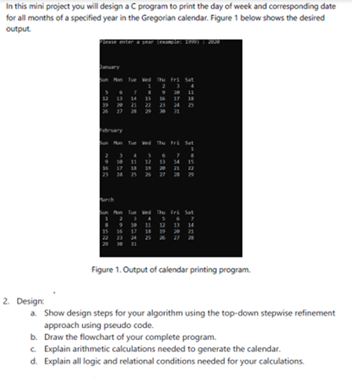 Solved In this mini project you will design a C program to | Chegg.com