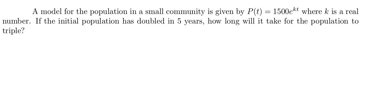 Solved A model for the population in a small community given | Chegg.com