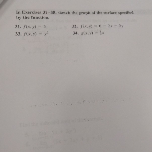 Solved In Exercises 31 38 Sketch The Graph Of The Surfac Chegg Com